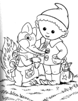 A coloring page of the sandman